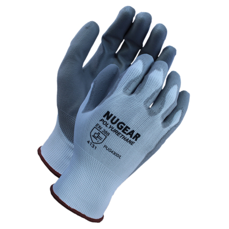 NUGEAR White, Polyurethane Coated Glove Size: XL PUG4300XL1